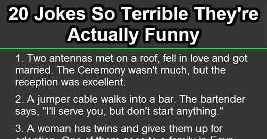 20 Jokes SO Terrible They're Actually Funny – Atchuup! – Cool Stories Daily