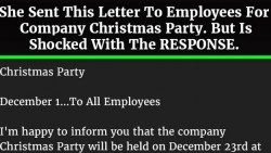 HR Emails Employees to Organize the Company Christmas Party. But This Unexpected Thing Happens.