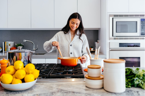 Woman cooking