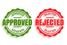 Reject and approved logo