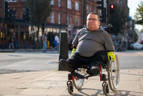 disable man on wheelchair