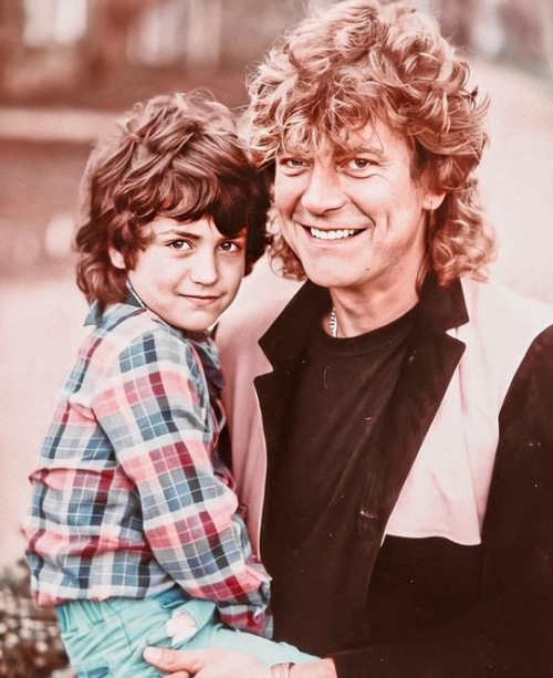 Robert Plant and his son Logan