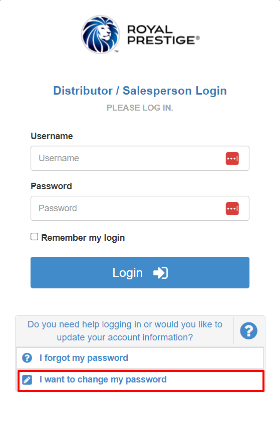 I need to alter my password