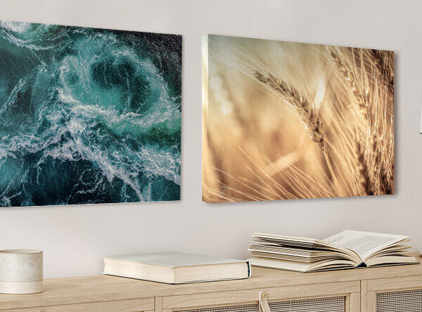 canvas on the wall