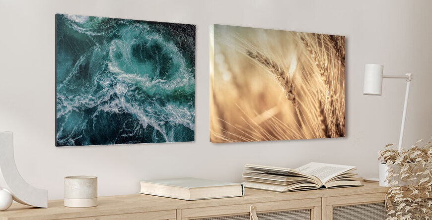 canvas on the wall