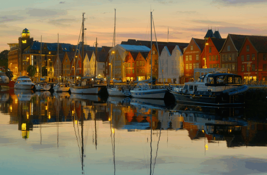 Exploring Bryggen Wharf